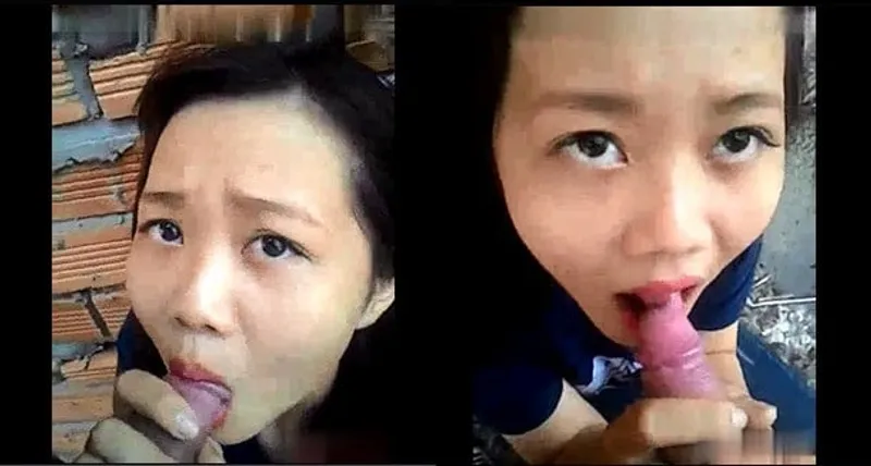 Cô bạn gái bú của quý ở vườn sau nhà